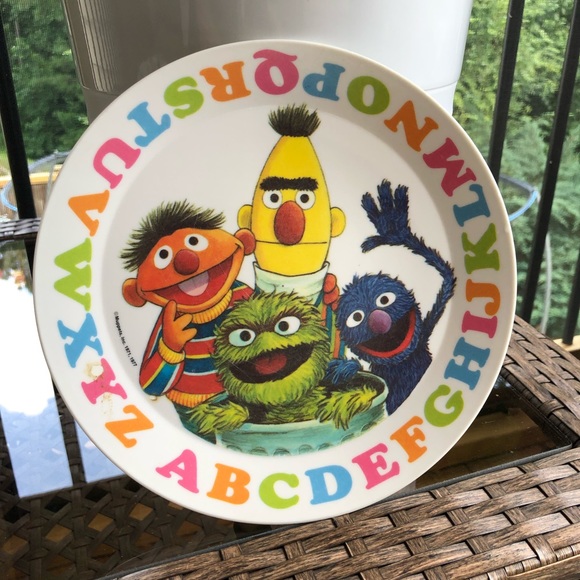 Other - Vintage Sesame Street Muppets NHP artisan ware plastic plate 1977